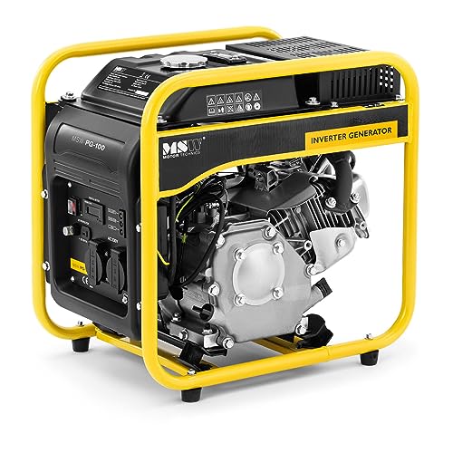 MSW MSW-PG-100 Inverter stroomgenerator benzine 3500 W 230 V AC terugslagstart 1 l/h benzinetank: 5 l inverter stroomaggregaat noodstroomaggregaat benzine-generator