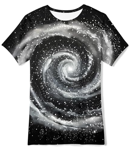 Image of Boys Kids Shirt 10t 11t Funny Printed Tshirts Spiral Pattern Short Sleeve Tee T-Shirt Size 9-12 Years
