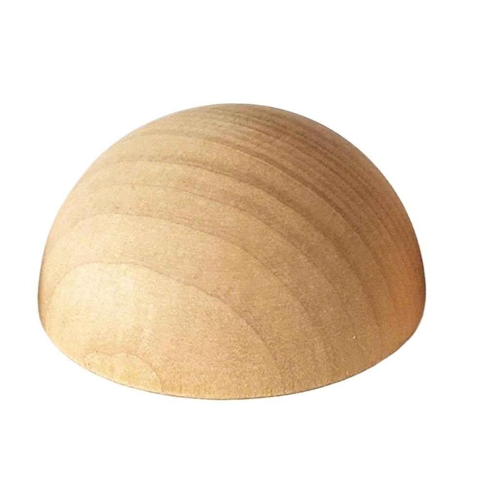 XWTOOL Unfinished Wooden Beads, Split Half Balls for DIY Jewelry Making, Crafts, and Home Decor 1pc(75MM)