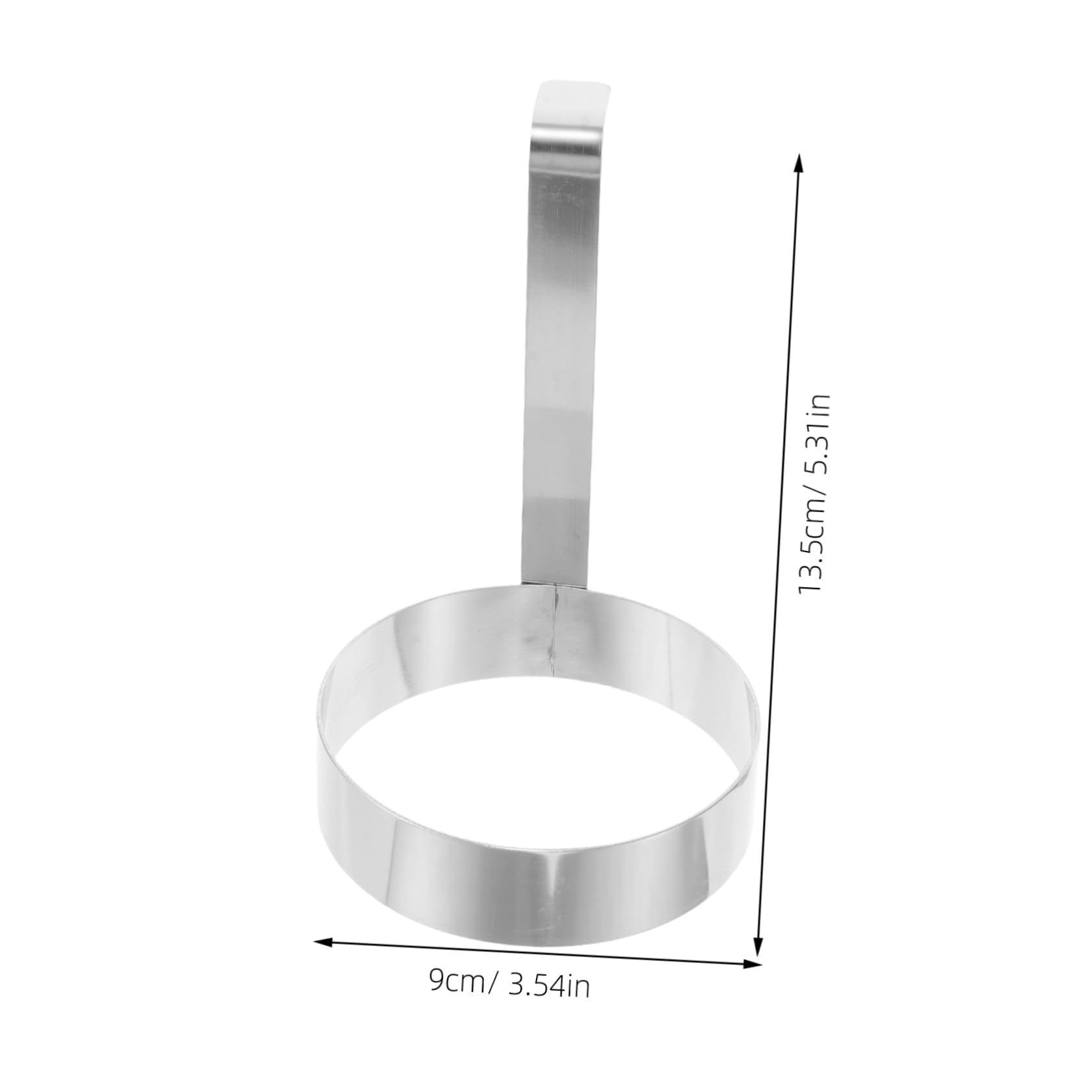 KICHOUSE Stainless Steel Fried Egg Molds Omelet Ring for Griddle Egg Bite Maker Round Heart Shaped