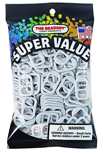 The Beadery - Plastic Soda Pop Tabs, Silver Pearl, 150 pcs - 7623V926