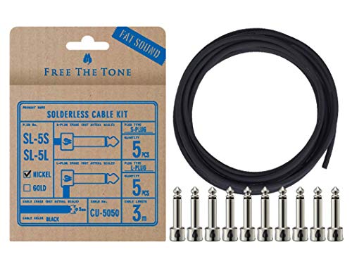 ☆free the toneソルダーレスケーブル5本セット☆ Amazon | Free The Tone SL-5SL-NI-55K ソルダーレスケーブル