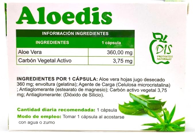 Pack 2 × Aloedis DIS – 60 cápsulas cada uno (120 cápsulas) | Aloe vera