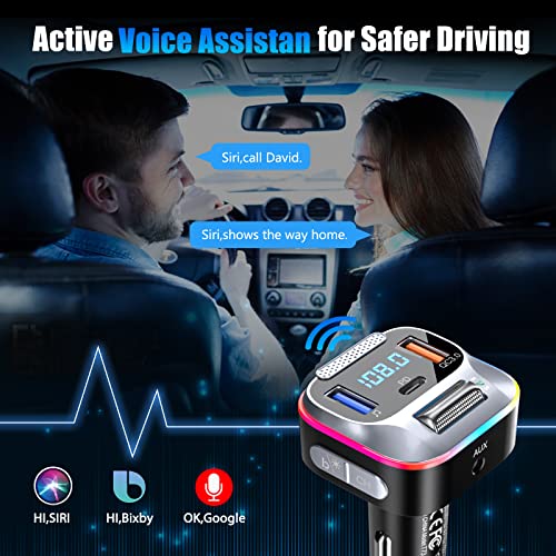 LENCENT Trasmettitore FM Bluetooth 5.0, 20WPD +