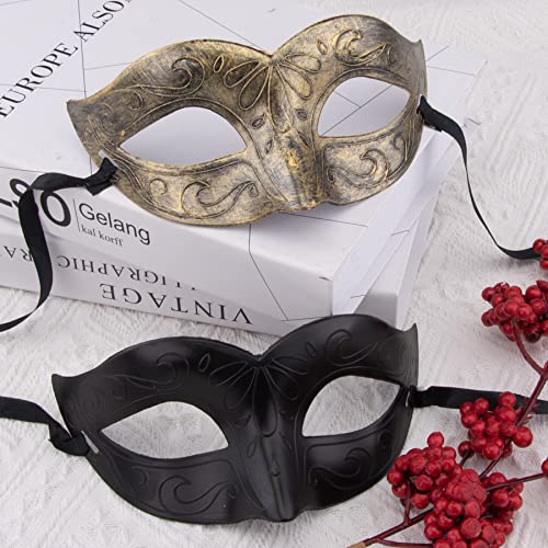 FEQO 48 Pieces Masquerade Masks Vintage Antique Mask Couple Venetian Masks for Halloween Carnivals Masquerade Party 4 Colours (Fox - Image 4