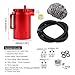 RULLINE Universal 350ml Oil Catch Can Tank 0046 Aluminum Polish Baffled Reservoir Red