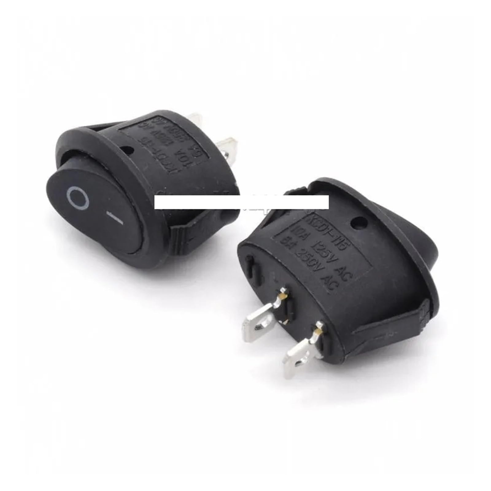10PCS 2 Position 2 Pins Oval Rocker Switch Black ON-OFF AC 6A 250V 10A 125V For Kettle Button Switch VXAXPOHZA