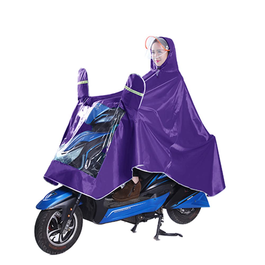 TBDdsd Cycling Raincoat, Rain Raincoat Multifunctoutdoors Bike/Ebike/Motorcycle/Scooter Poncho Hoodie Cape(Purple)