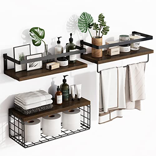 Fixwal 3+1 Tier Wall-Mounted Floating Shelves