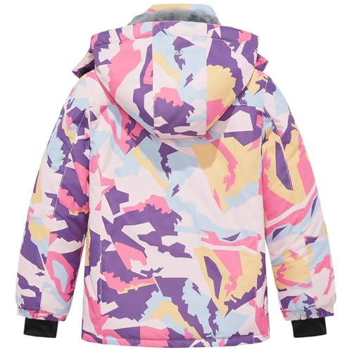 Image of FARVALUE Boy's Waterproof Winter Coat Mountain Snow Ski Fleece Jacket Thick Warm Detachable Hood Windproof Rain Coats