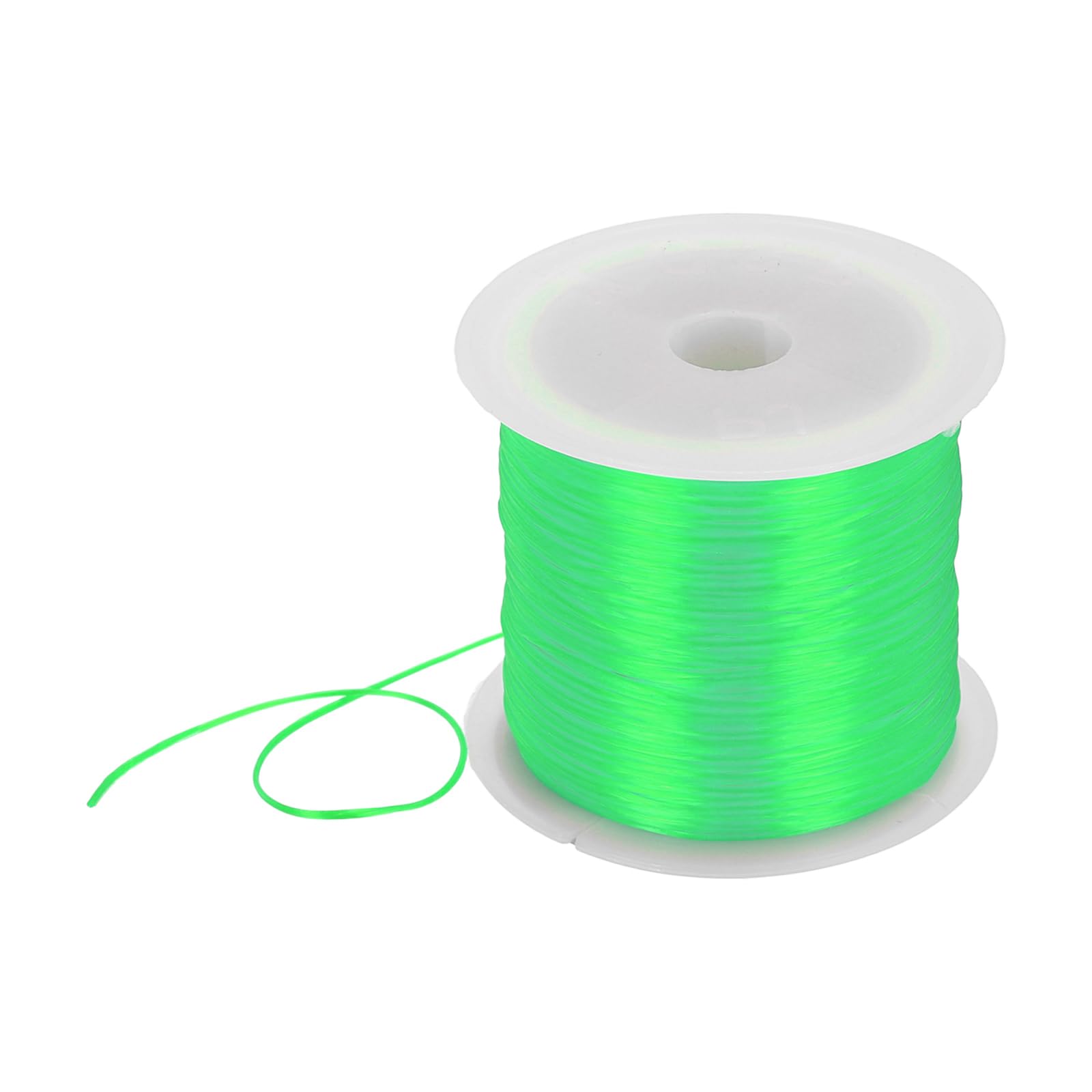 DMiotech Elastic String for Bracelets, 1mm Stretch Bead Cord for Jewelry Making, Necklaces and Bracelet Making Fluorescent Green, 100m