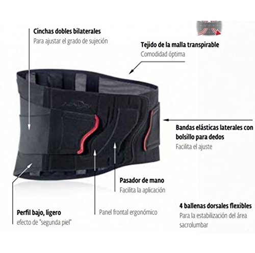 BUSTO ORTOPEDICO LOMBARE DONJOY POROSTRAP H. 26 cm (Tg. L)