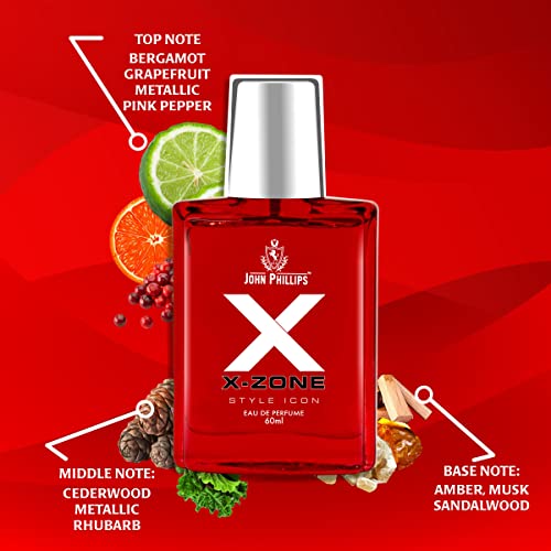 Image of John Phillips Chocolate & X-X Zone 60 ml + 60 ml Eau De French Perfume - Unisex Perfume For Men & Women