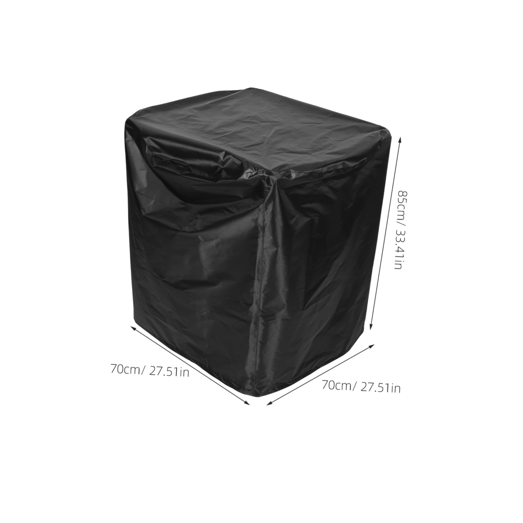KOMBIUDA Funda para Parrilla Exterior Resistente al Viento y Plegable, Cubierta Portátil de Poliéster Negro para Barbacoa en Jardín y Cocina al Aire Libre