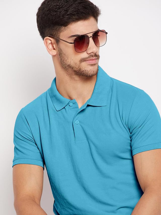 Image of Selvia Men's Solid Regular Fit T-Shirt