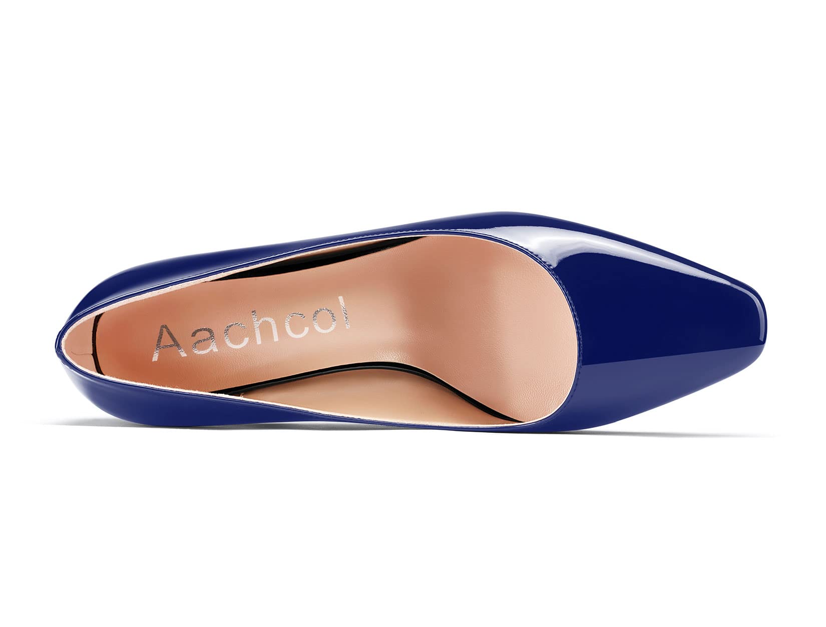 Aachcol Donna Quadrata Punta Pumps Chunky Blocco Medio Tacco Heel Slip-on Dress Scarpe Ufficio 8 CM