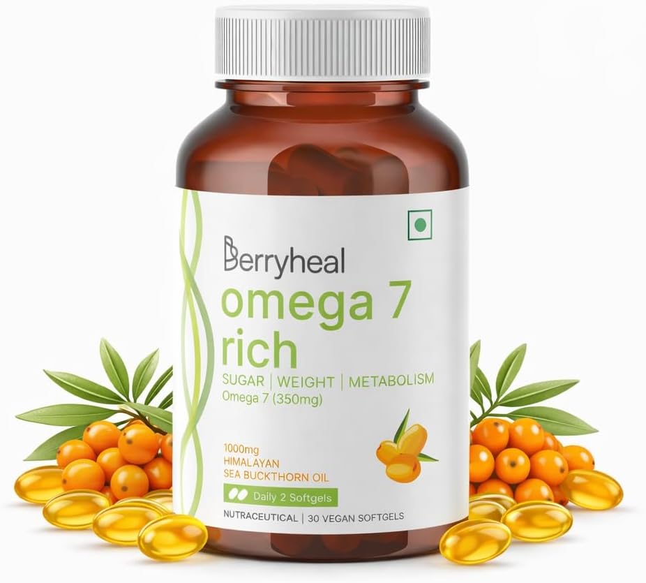 Berryheal Heartcore, Vegan Sea Buckthorn Oil & Algal Oil Capsules
