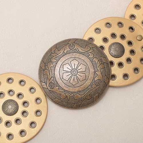 Image of WERFORU Women Wide Western Disc Belt Cowgirl Boho Leather Belt for Jeans Dress