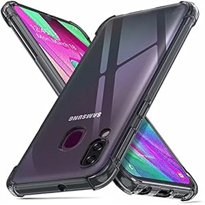 YaMiDe TPU Hoesje Compatibel Met Samsung Galaxy A40 Hoesje, Met [Twee Scherm Beschermers], Schokbestendige Bumper…