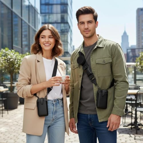 Black Crossbody Phone Bag with Adjustable Strap and Coin Pouch – Stylish PU Leather Shoulder Purse for Everyday Use2