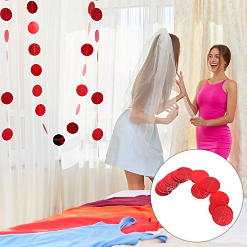 Toyvian 4 Tiras Banner de Natal CÃ­rculo Ponto Guirlanda Glitter Natal Pendurado Serpentina DecoraÃ§