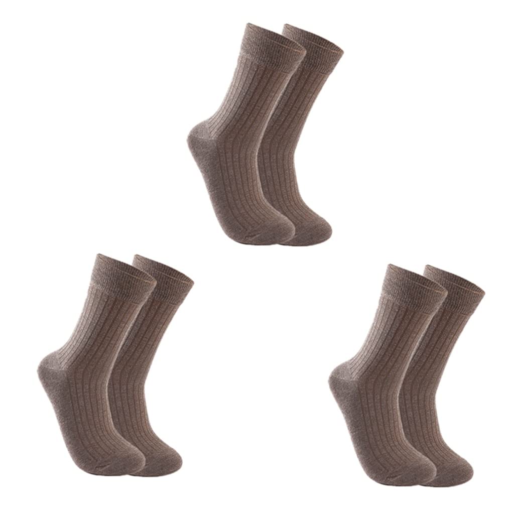 3 Pares de Calcetines Gruesos a Rayas for Hombre de Negocios, Calcetines de Tubo Medio, Calcetines de Ciclismo(3-Pack)