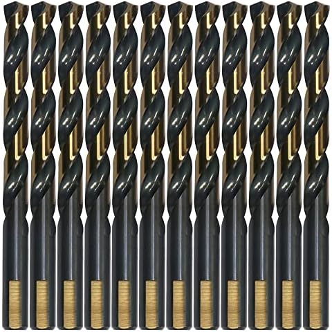 VALYRIANTOOL 12PCS 1/4" HSS Black Gold Twist Drill Bits Set Cover