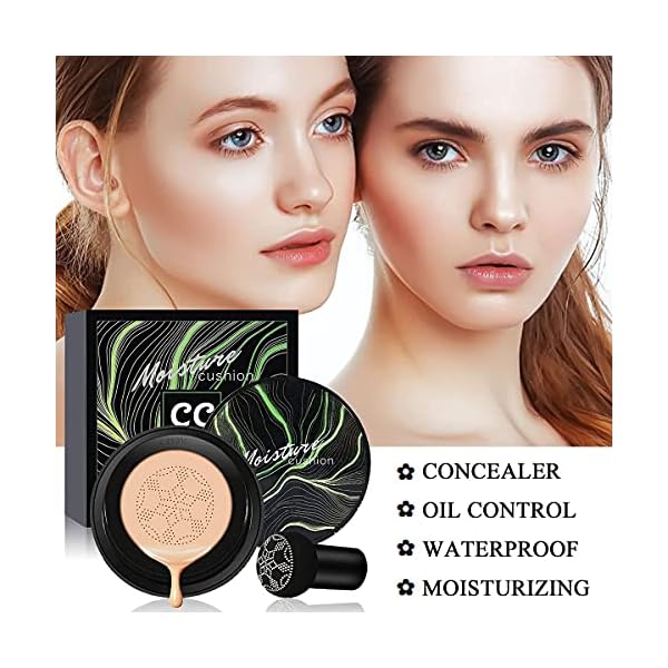 Air-Cushion-CC-Cream-Mushroom-Head-Foundation-SuperThinker-Moisturizing-BB-Cream-Makeup-Long-Lasting-Matte-Concealer-Natural Air Cushion CC Cream Mushroom Head Foundation, Moisturizing BB Cream Makeup Long Lasting Matte Concealer (Natural)
