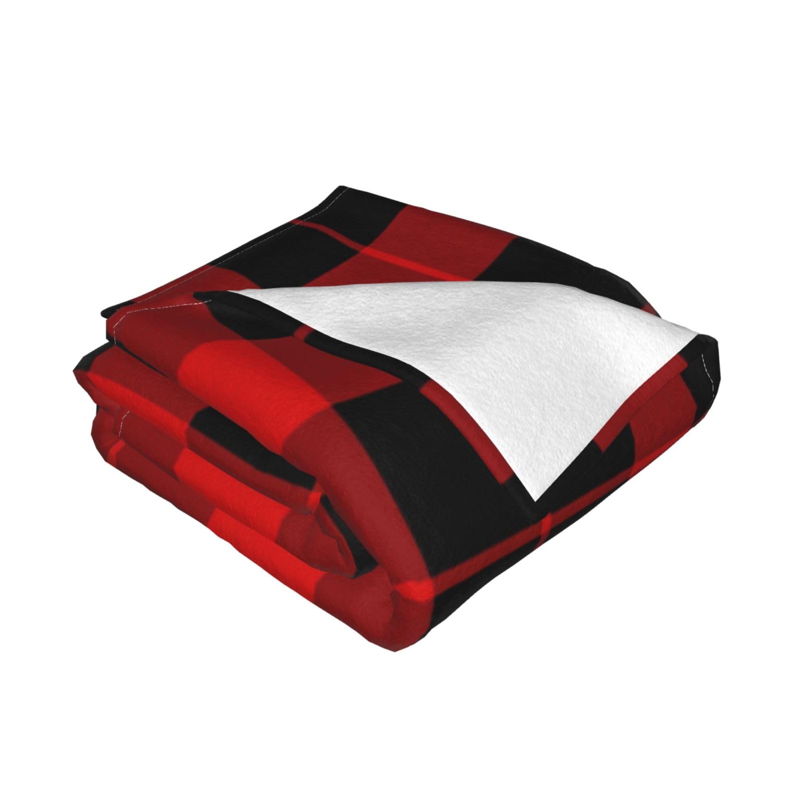 Mexpekil Coperta natalizia a quadri, morbida e calda, coperta in pile di flanella, decorativa, per letto, divano, viaggio, 150 x 200 cm