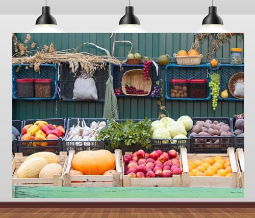Fondo Fotográfico 7x5ft para Mercado y Frutas miniatura 4