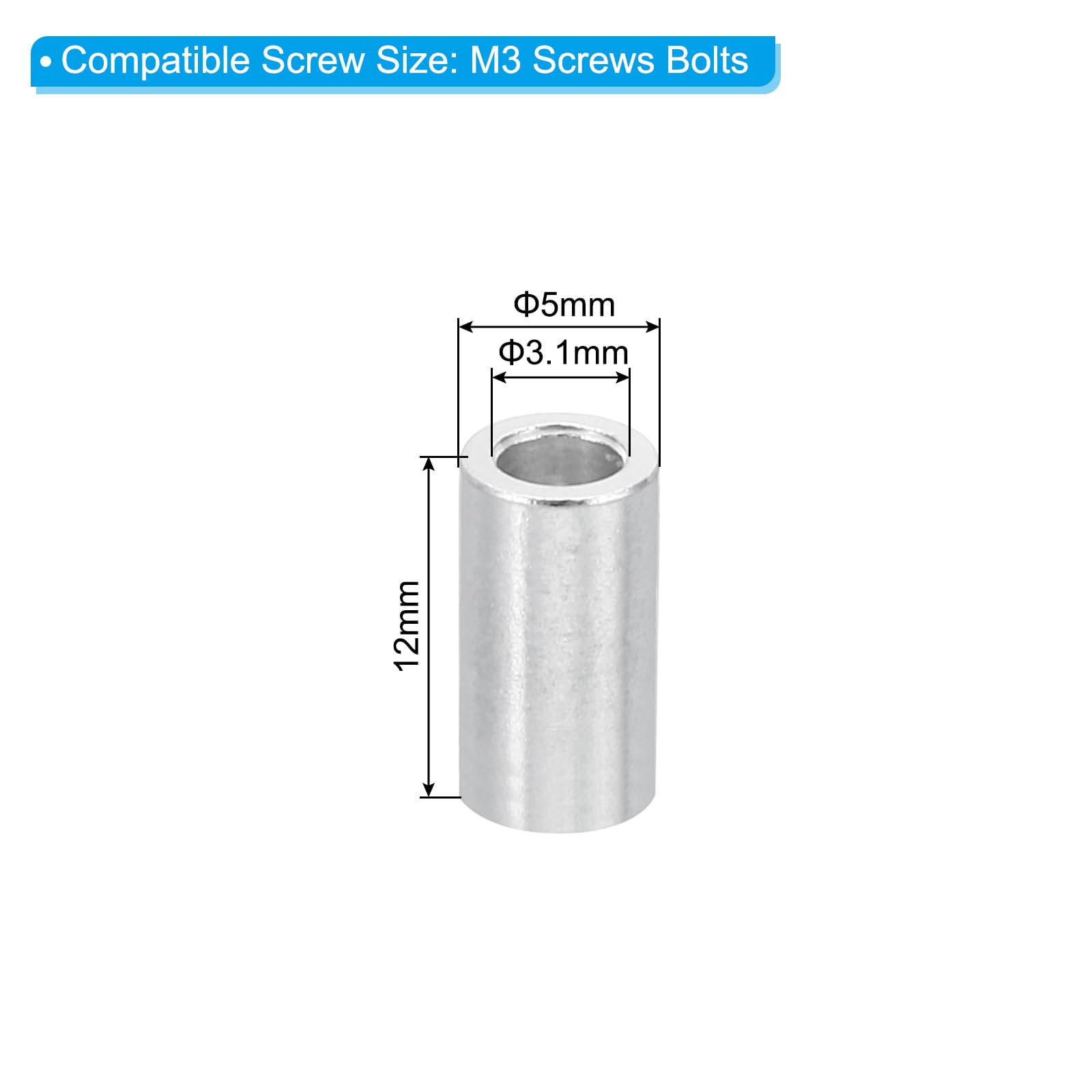 PATIKIL M3 Aluminum Spacers - Image 2