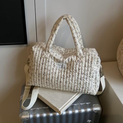 Women Canvas Crossbody Bag Large Tote Bag Floral Printed Shoulder Bag (Style 1)2