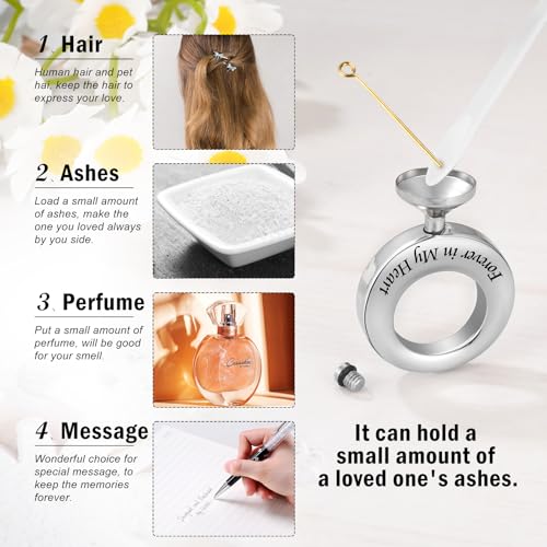 XIUDA Circle of Life Eternity Urn Necklace for Men Women Stainless Steel Cremation Jewelry for Ashes Memorial Pendant Ash Keepsake4