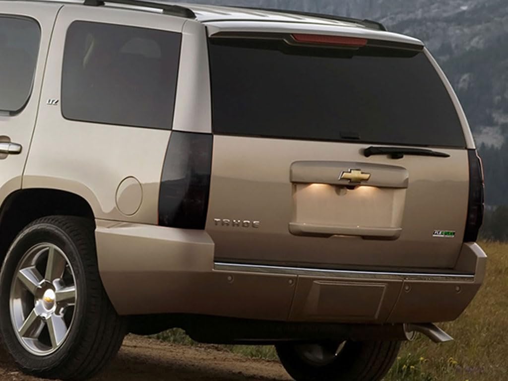 Rvinyl Tail Light Tint Covers Compatible with Chevrolet Tahoe 2007-2014 - Smoke