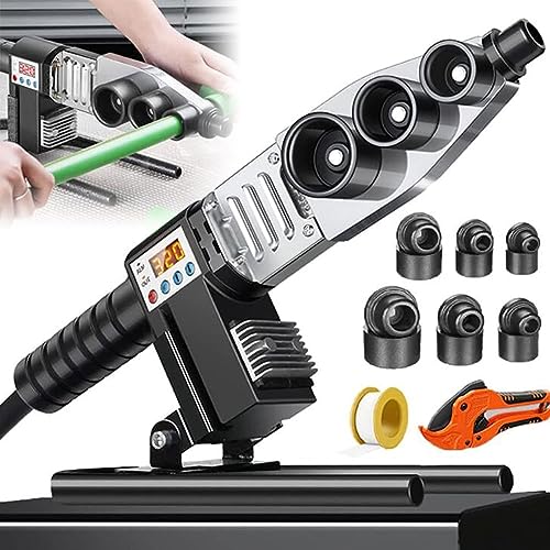 LYDZUSDP Plastic Pipe Welding Machine,Pipe Fusion Welder,Handheld Fusion Welder,Digital Display,Anti-Blocking Die,Efficient Heat Dissipation,for Ppr,Pe,Pp(#63)