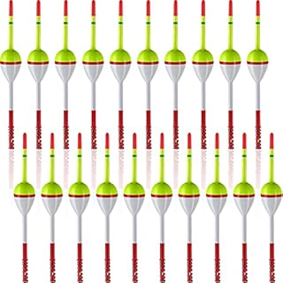 Fishing Floats Bobbers Balsa Wood Floats Oval Stick Spring Floats Slip Bobbers for Fishing Balsa Floats Crappie Tackle Accessories (20)