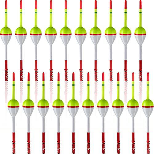 Sumind Fishing Floats Bobbers Balsa Wood Floats Oval Stick Slip Bobbers for Fishing Balsa Floats Crappie Tackle Accessories (20 Pieces)
