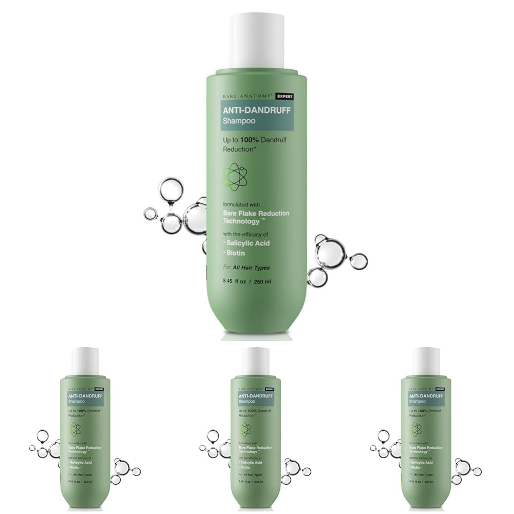 Bare Anatomy Anti Dandruff Shampoo | Reduces Up to 100% Dandruff & Strengthens Hair | Derma Approved with Salicylic Acid & Biotin | For All Hair Types | 250ml