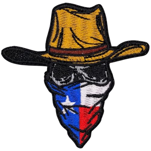The Texas Bandit Patch – 3 inches, Cool Colorful Outlaw