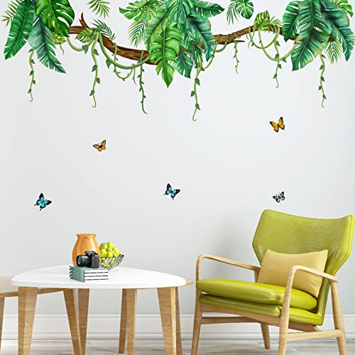 Vinilo Decorativo Hojas Tropicales 30x90cm miniatura 1