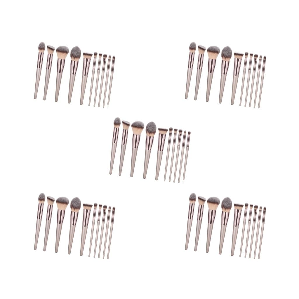 Set di 5 pennelli professionali per trucco, ombretto, fondotinta, cosmetici, 10 pezzi