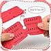 THEBLUETOUCH 2000 Pcs Red Raffle Tickets, Large Bold Numbers Double Tickets for Raffle, 2
