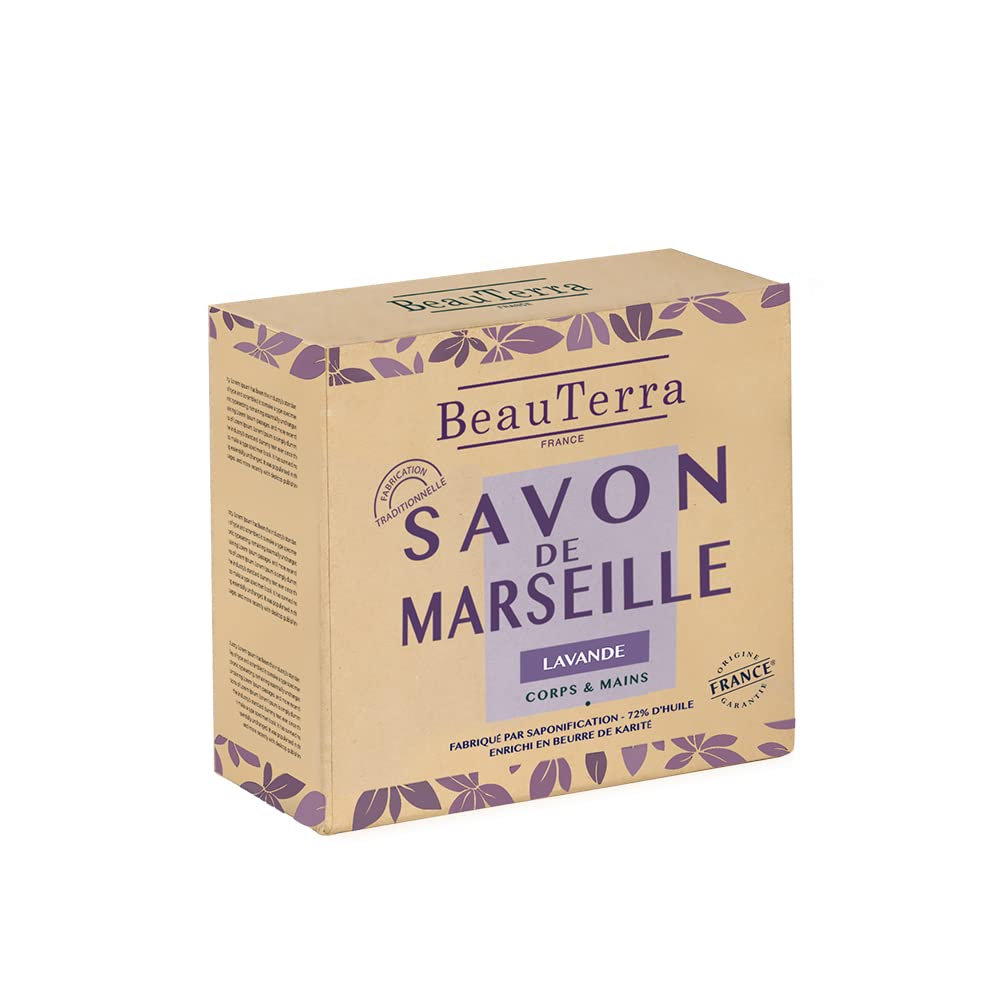 Beauterra Beauterra Lavender Solid Marseille Soap - for professional use to improve performance in every use with measurement or specification 100g