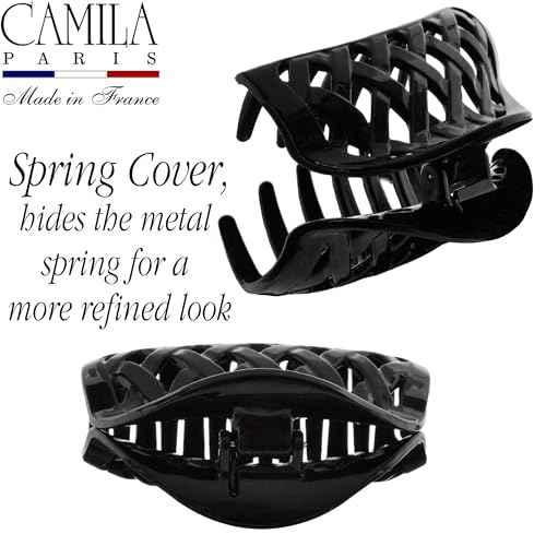 Camila Paris CP1808 French Claw Clip for Thick Hair (Black, Single) — view 4