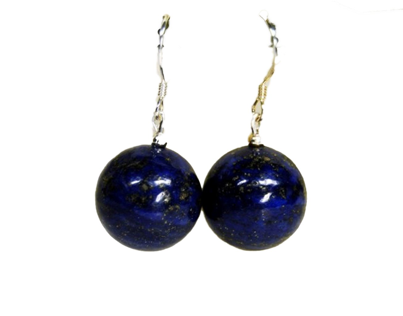 Sunglory Earrings Spherical Lapis Lazuli