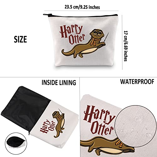 Generic Harry Otter Makeup Bag Sea Otter Animal Lover Cosmetic Bag Otter Mom Gift Zoo Animal Lover Gift Zipper Travel Bag - Image 3