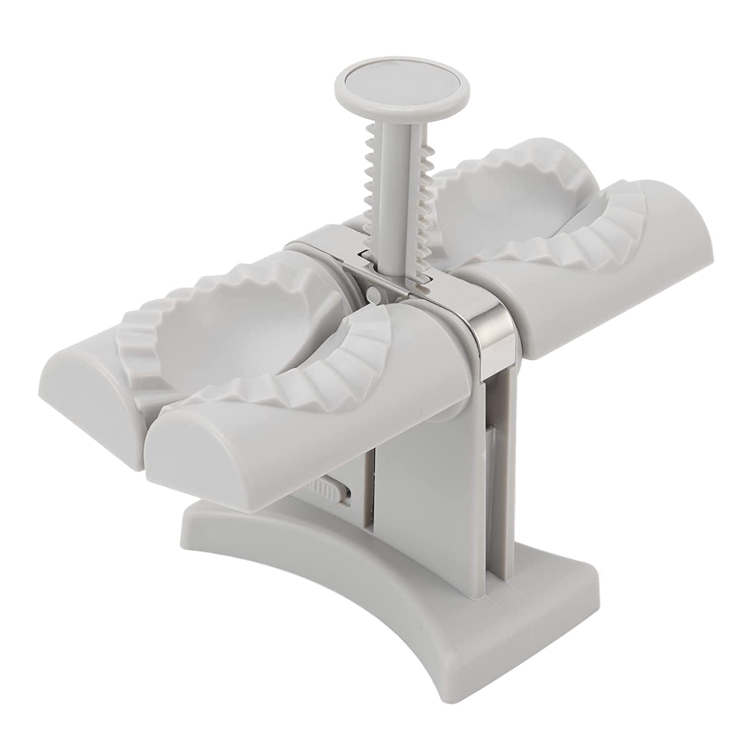 Tusig® Household Double Head Automatic Dumpling Maker Mould, Automatic Dumpling Maker Press Machine, Manual Dumpling Maker Mould | Maker Mould Wrap Two at A Time, Safety Abs Material