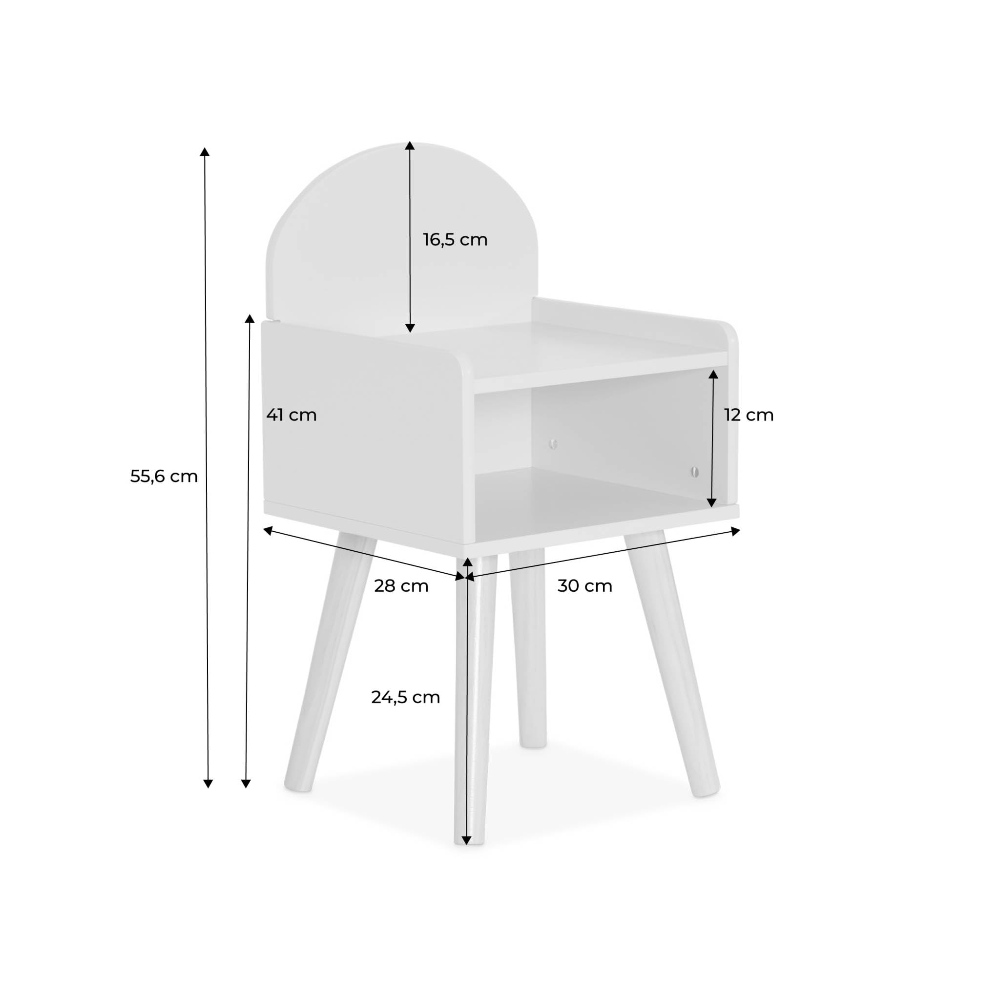 sweeek - Table de Chevet Chambre Enfant. Vert. Pieds en pin