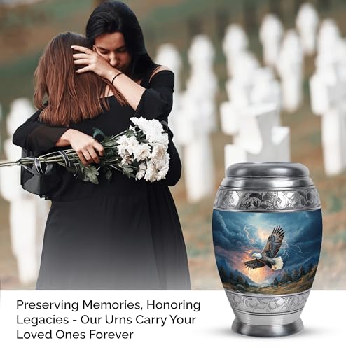 Image of Eagle Urn Tiny Urns for Human Ashes Adult Male Dad 3 Inch 4 Qty | Keepsake Urns for Funeral Decorative Burial Urn