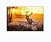 Produktbild Leinwandbild Hirsch im Wald bei Sonnenuntergang Wandbild auf Keilrahmen. Beste Qualität aus Deutschland! Handgefertigt! 120x80cm